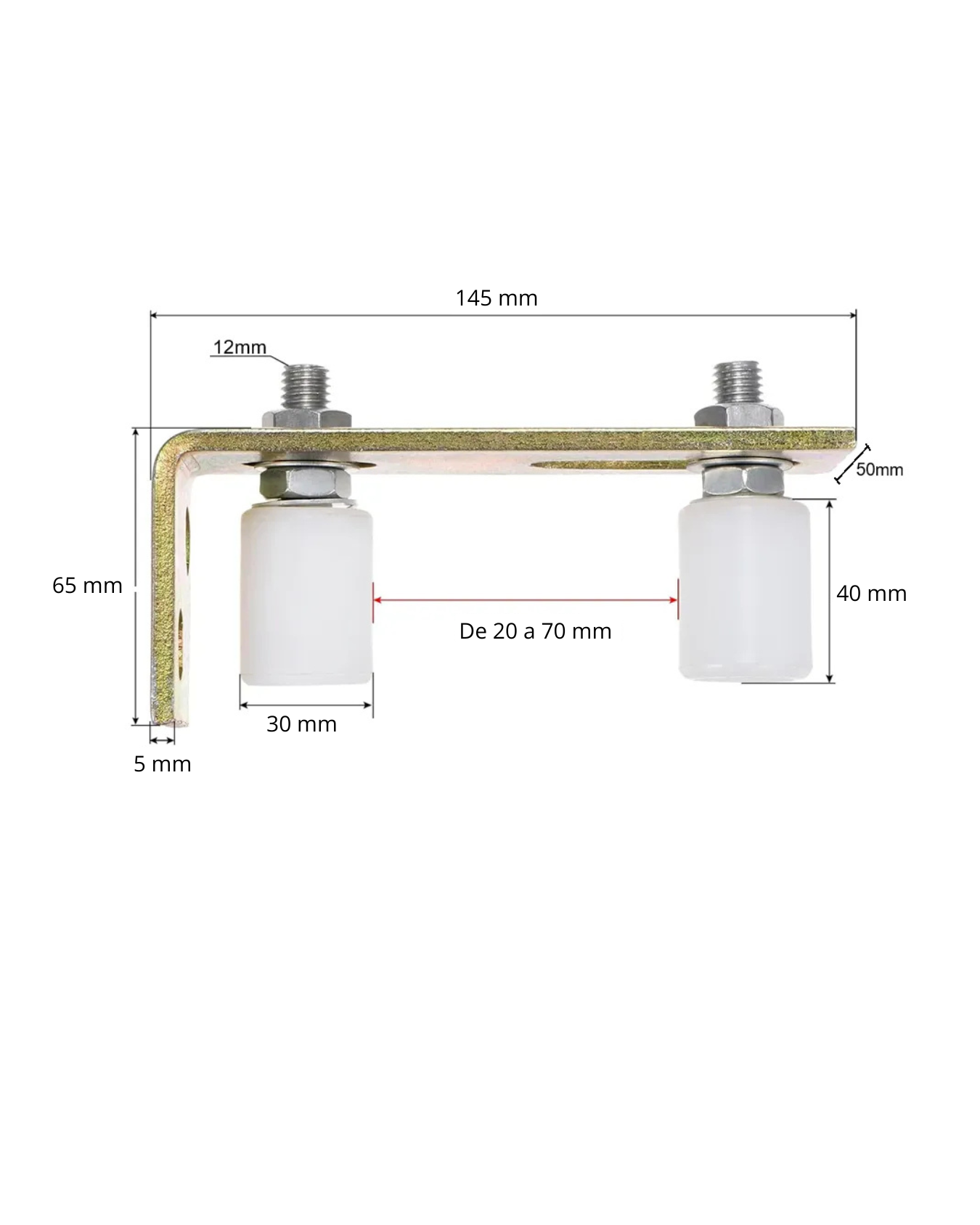 Guia para portones corredizos con bujes nylon - Imagen 2