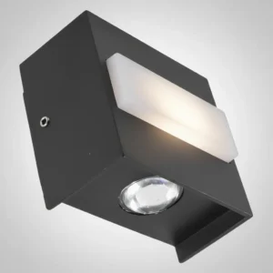 LINO I - Aplique de aluminio rectangular LED 6W Negro