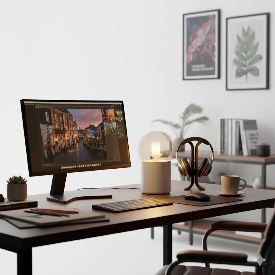 DELI - Lámpara de escritorio - Blanca - Imagen 2