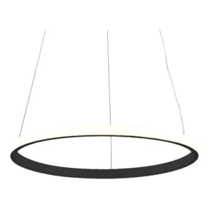 SIMP L - Colgante LED 40W Negro - 60 cm - Luz Cálida