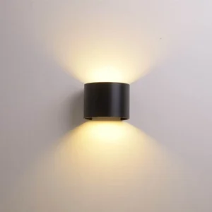 MOSS - Aplique LED 2X1W - Aluminio negro bidireccional con lente