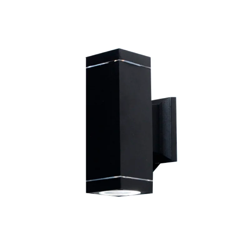 Draco - Difusor Bidireccional recto aluminio 2 x GU10 Negro