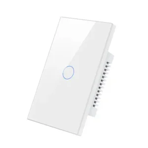 Tecla Tactil Wifi Vidrio 1 Canal - APP TUYA - Blanco