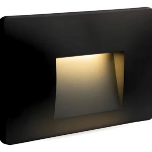 WALK color negro - Aplique de pared Led 2w - Blanco dinamico. 85 mm x 134 mm x 13 mm