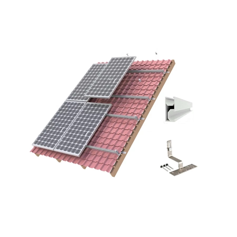 Montaje techos inclinados para paneles solares 375W