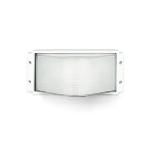 Felix I - Tortuga aluminio rectangular lisa blanca E27