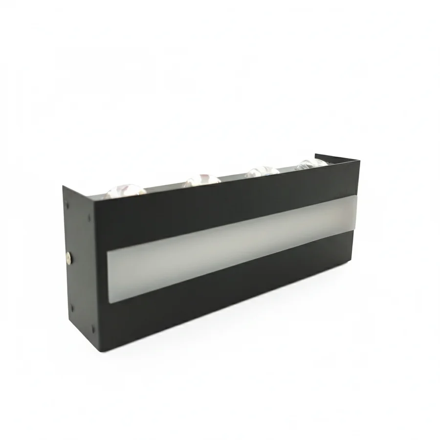 LINO III - Aplique de aluminio rectangular LED 24W Negro