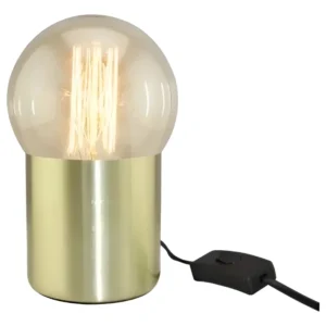 DELI - Lámpara de escritorio E27 Oro Satinado