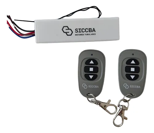 Receptor SICCBA Wifi y RF Motores tubulares + 2 Controles remotos - Hasta 200W