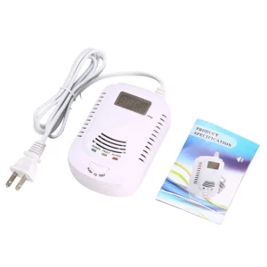 Detector Dual autónomo de Gas y Monóxido de Carbono LCD 220V