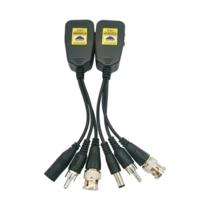 Balún adaptador pasivo más alimentación 12V/24V y audio HD 5MP (Par)