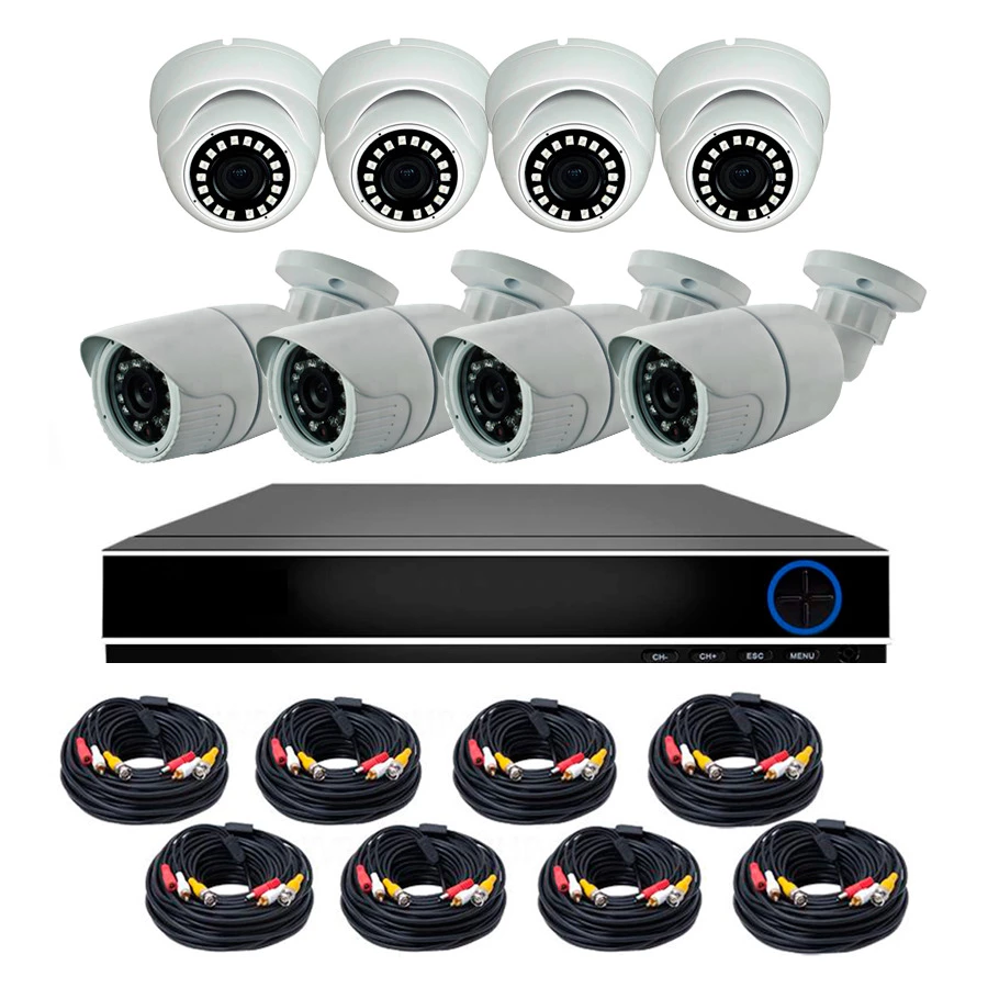 Kit CCTV 8 Ch - 8 Cámaras HD 1080N