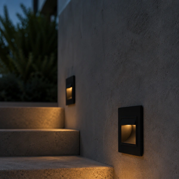 WEB - Empotrable de pared pvc LED 2W - Negro - Imagen 2