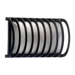 Aplique Tortuga Aquila II Aluminio Semicilíndrica E27 Negro