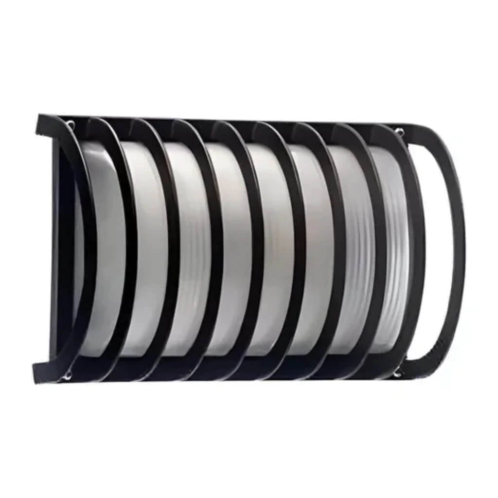 Aplique Tortuga Aquila II Aluminio Semicilíndrica E27 Negro