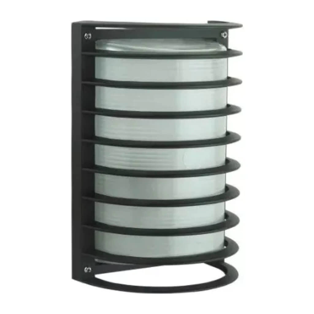 Aplique Tortuga Aquila II Aluminio Semicilíndrica E27 Negro - Imagen 2