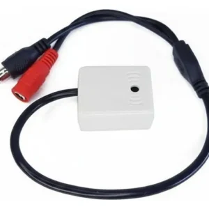 Microfono superficial para CCTV BNC + alimentación - Alta sensibilidad