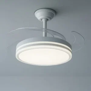 Ventilador de Techo Alisio blanco | Aspas Retráctiles, Luz LED y 6 Velocidades